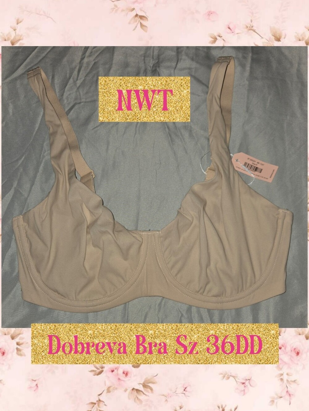 NWT Dobreva Underwire Bra Sz 36DD